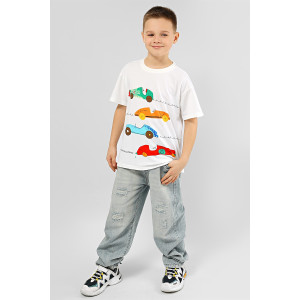 Футболка детская SP9337 трикотаж стрейч (последний размер) белый 128,134 Футболка детская SP9337 трикотаж стрейч (последний размер) белый 128,134