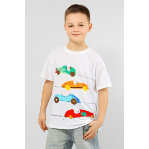 Футболка детская SP9337 трикотаж стрейч (последний размер) белый 128,134 Футболка детская SP9337 трикотаж стрейч (последний размер) белый 128,134