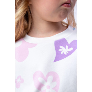 Свитшот детский "Цветочки" СД-013-056 футер 2-х нитка (последний размер) белый 146-72 Свитшот детский "Цветочки" СД-013-056 футер 2-х нитка (последний размер) белый 146-72