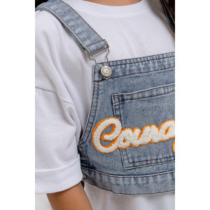 Костюм тройка детский №28031 кулирка+джинс (последний размер) белый-джинс 36 Костюм тройка детский №28031 кулирка+джинс (последний размер) белый-джинс 36