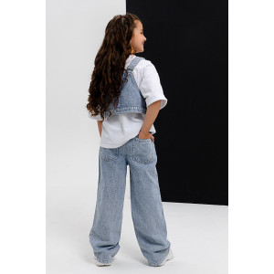 Костюм тройка детский №28031 кулирка+джинс (последний размер) белый-джинс 36 Костюм тройка детский №28031 кулирка+джинс (последний размер) белый-джинс 36