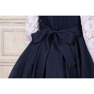 Сарафан школьный со съемным подъюбником SP8-553s габардин (последний размер) темно-синий 122 Сарафан школьный со съемным подъюбником SP8-553s габардин (последний размер) темно-синий 122