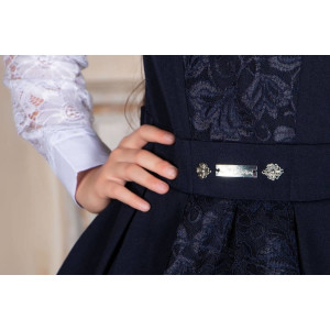 Сарафан школьный со съемным подъюбником SP8-553s габардин (последний размер) темно-синий 122 Сарафан школьный со съемным подъюбником SP8-553s габардин (последний размер) темно-синий 122