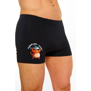 Трусы мужские "Четверг" кулирка с лайкрой пенье (последний размер) черный 46