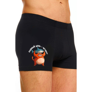 Трусы мужские "Четверг" кулирка с лайкрой пенье (последний размер) черный 46