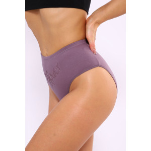 Трусы женские №18999 кулирка с лайкрой (последний размер) слива 48,50,52
