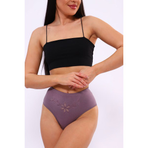 Трусы женские №18999 кулирка с лайкрой (последний размер) слива 48,50,52