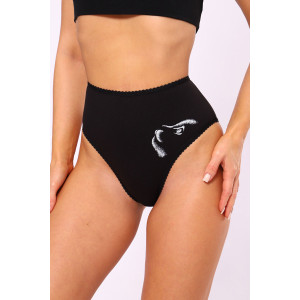 Трусы женские №74360 кулирка с лайкрой (последний размер) черный 54,56