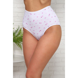 Трусы женские №64843 кулирка с лайкрой (последний размер) белый 52