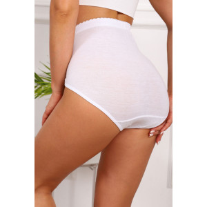 Трусы женские №64822 кулирка с лайкрой (последний размер) белый 56,58