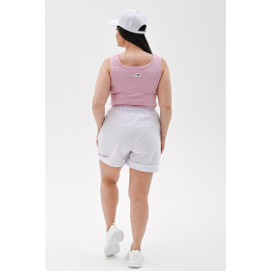 Шорты женские "Мозаика" футер 2-х нитка (р-ры: 42-52) белый