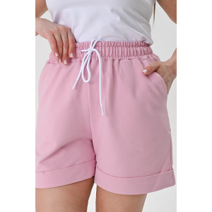 Шорты женские "Мозаика" футер 2-х нитка (р-ры: 42-52) розовый