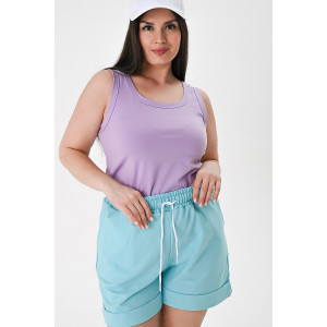 Шорты женские "Мозаика" футер 2-х нитка (р-ры: 42-52) тиффани