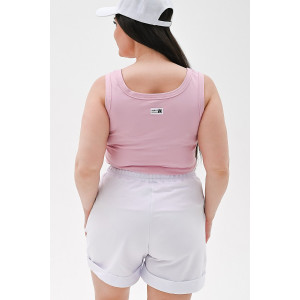 Майка-топ женская №058869 кулирка с лайкрой (р-ры: 42-52) розовый