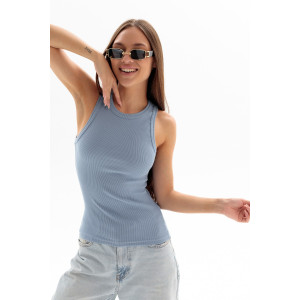 Майка женская №00026 кашкорсе (р-ры: 40-50) серо-голубой