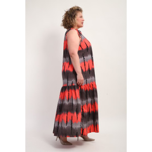 Сарафан женский №002 кулирка (р-ры: 48-68) красный бусы Сарафан женский №002 кулирка (р-ры: 48-68) красный бусы