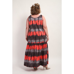 Сарафан женский №002 кулирка (р-ры: 48-68) красный бусы Сарафан женский №002 кулирка (р-ры: 48-68) красный бусы