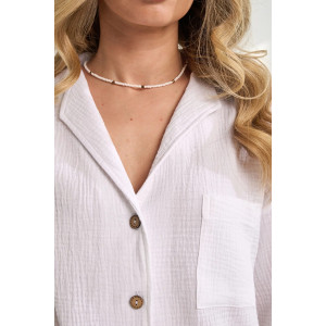 Костюм двойка женский "Муслин" 2460-Мус муслин (р-ры: 46-54) белый