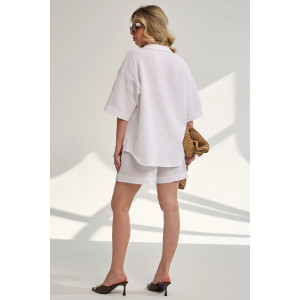 Костюм двойка женский "Муслин" 2460-Мус муслин (р-ры: 46-54) белый