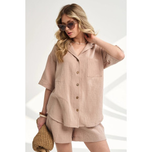 Костюм двойка женский "Муслин" 2460-Мус муслин (р-ры: 46-54) бежевый