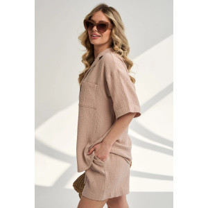 Костюм двойка женский "Муслин" 2460-Мус муслин (р-ры: 46-54) бежевый