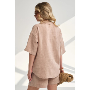 Костюм двойка женский "Муслин" 2460-Мус муслин (р-ры: 46-54) бежевый