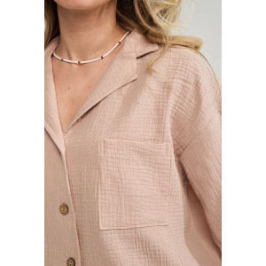 Костюм двойка женский "Муслин" 2460-Мус муслин (р-ры: 46-54) бежевый