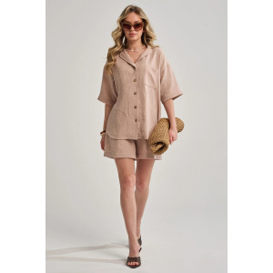 Костюм двойка женский "Муслин" 2460-Мус муслин (р-ры: 46-54) бежевый