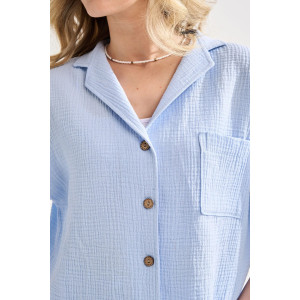 Костюм двойка женский "Муслин" 2460-Мус муслин (р-ры: 46-54) голубой