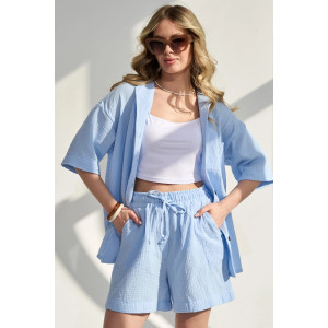 Костюм двойка женский "Муслин" 2460-Мус муслин (р-ры: 46-54) голубой