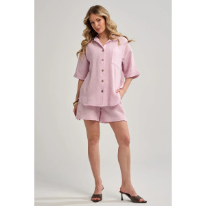 Костюм двойка женский "Муслин" 2460-Мус муслин (р-ры: 46-54) розовый