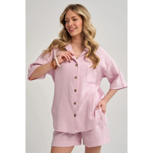 Костюм двойка женский "Муслин" 2460-Мус муслин (р-ры: 46-54) розовый