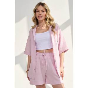 Костюм двойка женский "Муслин" 2460-Мус муслин (р-ры: 46-54) розовый