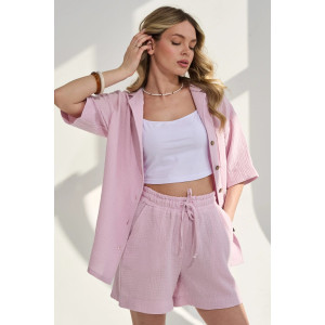 Костюм двойка женский "Муслин" 2460-Мус муслин (р-ры: 46-54) розовый