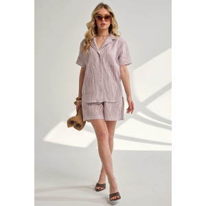 Пижама женская "Ривьера" 2461-Мус муслин (р-ры: 46-52) бежевый