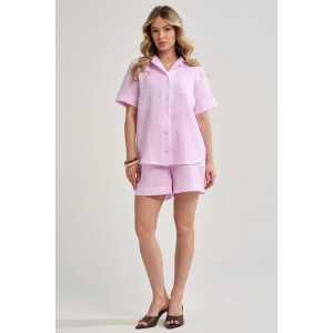 Пижама женская "Ривьера" 2461-Мус муслин (р-ры: 46-52) розовый