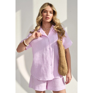 Пижама женская "Ривьера" 2461-Мус муслин (р-ры: 46-52) розовый