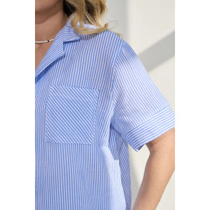 Пижама женская "Ривьера" 2461-Мус муслин (р-ры: 46-52) голубой