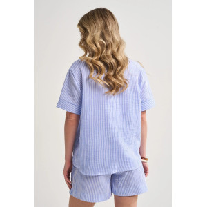 Пижама женская "Ривьера" 2461-Мус муслин (р-ры: 46-52) голубой