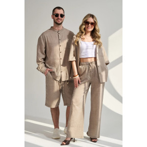 Костюм двойка женский "Эко-Муслин" 2470-Мус муслин (р-ры: 48-54) мокко Костюм двойка женский "Эко-Муслин" 2470-Мус муслин (р-ры: 48-54) мокко