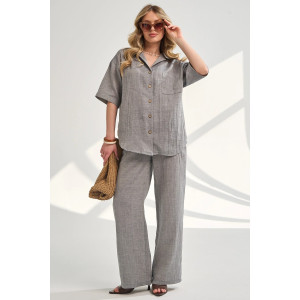 Костюм двойка женский "Эко-Муслин" 2470-Мус муслин (р-ры: 48-54) джинс