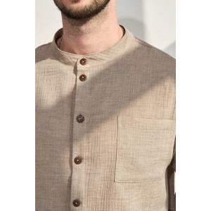 Костюм двойка мужской "Эко-Муслин" 2469-Мус муслин (р-ры: 50-56) мокко