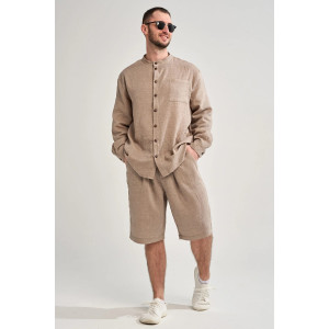 Костюм двойка мужской "Эко-Муслин" 2469-Мус муслин (р-ры: 50-56) мокко