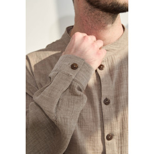 Костюм двойка мужской "Эко-Муслин" 2469-Мус муслин (р-ры: 50-56) мокко