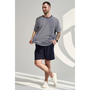 Костюм двойка мужской "Полоса" 2459-К хлопок (р-ры: 48-58) синий