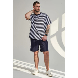 Костюм двойка мужской "Полоса" 2459-К хлопок (р-ры: 48-58) синий