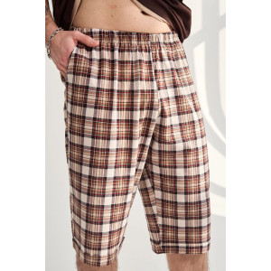 Костюм двойка мужской "Пальма" 2456-К хлопок (р-ры: 48-58) коричневый