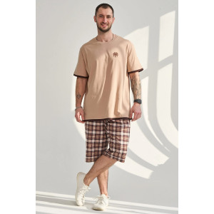 Костюм двойка мужской "Пальма" 2456-К хлопок (р-ры: 48-58) бежевый Костюм двойка мужской "Пальма" 2456-К хлопок (р-ры: 48-58) бежевый