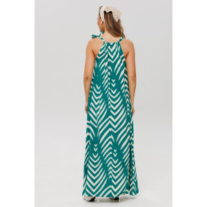 Сарафан женский СА110 штапель набивной (р-ры: 46-60) изумрудный Сарафан женский СА110 штапель набивной (р-ры: 46-60) изумрудный