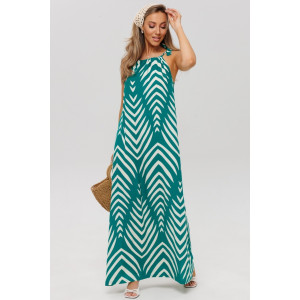 Сарафан женский СА110 штапель набивной (р-ры: 46-60) изумрудный Сарафан женский СА110 штапель набивной (р-ры: 46-60) изумрудный